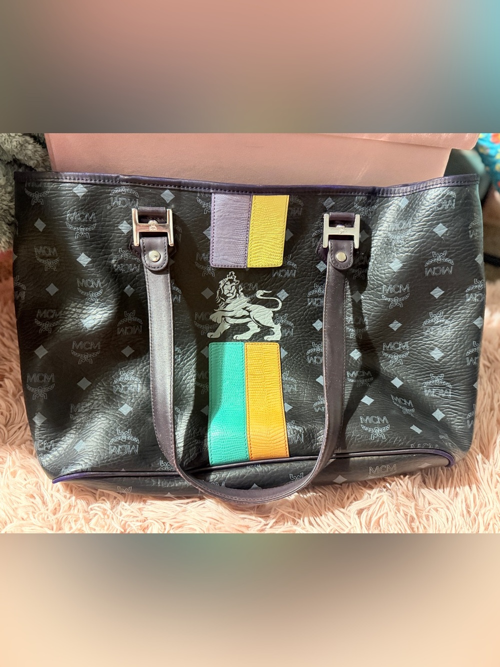 MCM Multicolor Princess Lion Tote